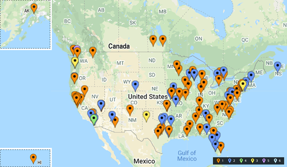 FirstWatch map of COVID-19 Customers