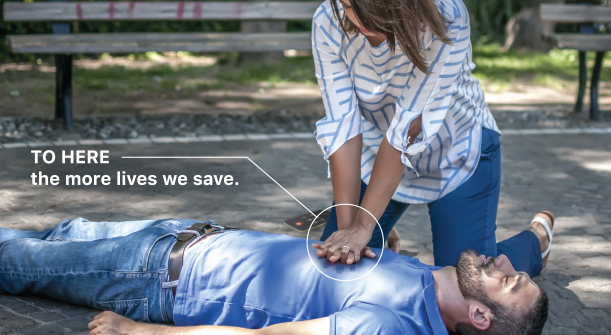 Lady calling 911, hands on chest