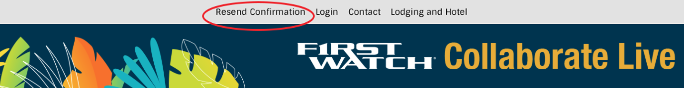 Resend Confirmation on Top Bar