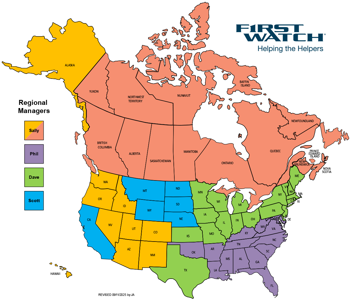 FW Regional Mgr Sales Map